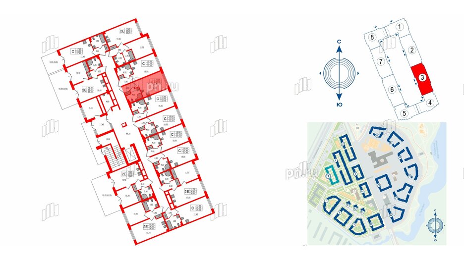 Квартира в ЖК «Пулково Лейк», студия, 22.1 м², 1 этаж