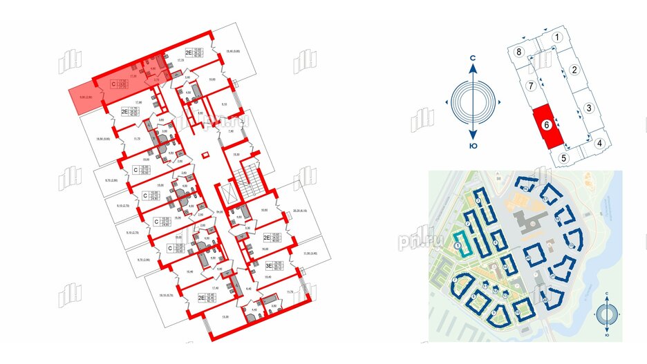 Квартира в ЖК «Пулково Lake», студия, 27.7 м², 1 этаж