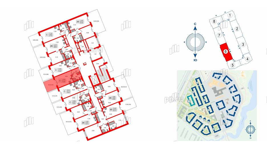 Квартира в ЖК «Пулково Lake», студия, 24.8 м², 1 этаж