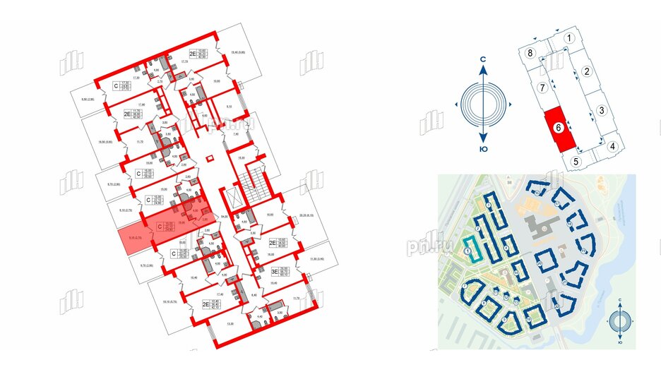 Квартира в ЖК «Пулково Lake», студия, 24.8 м², 1 этаж