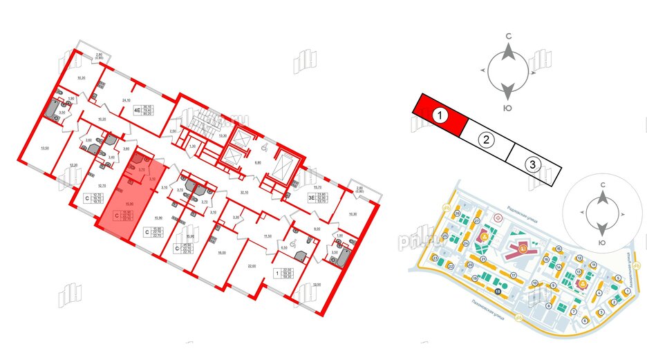 Квартира в ЖК «Ручьи–2», студия, 22.7 м², 2 этаж