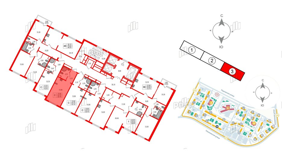 Квартира в ЖК «Ручьи–2», студия, 22.7 м², 2 этаж