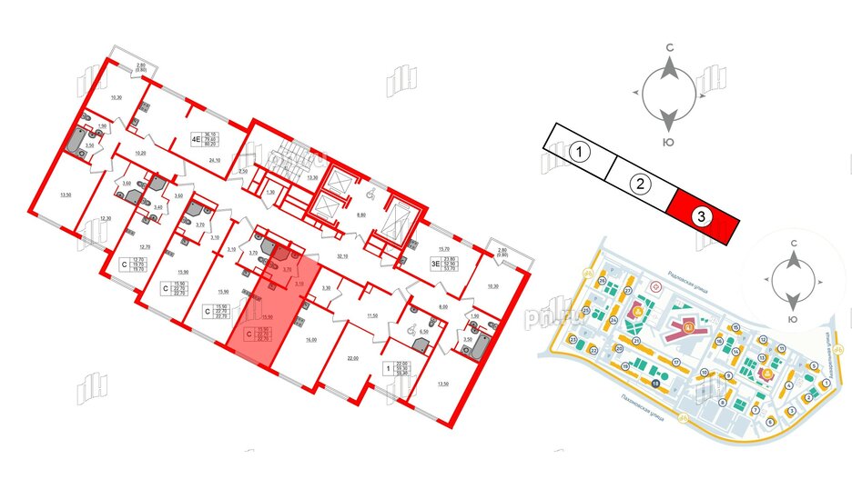 Квартира в ЖК «Ручьи–2», студия, 22.7 м², 2 этаж