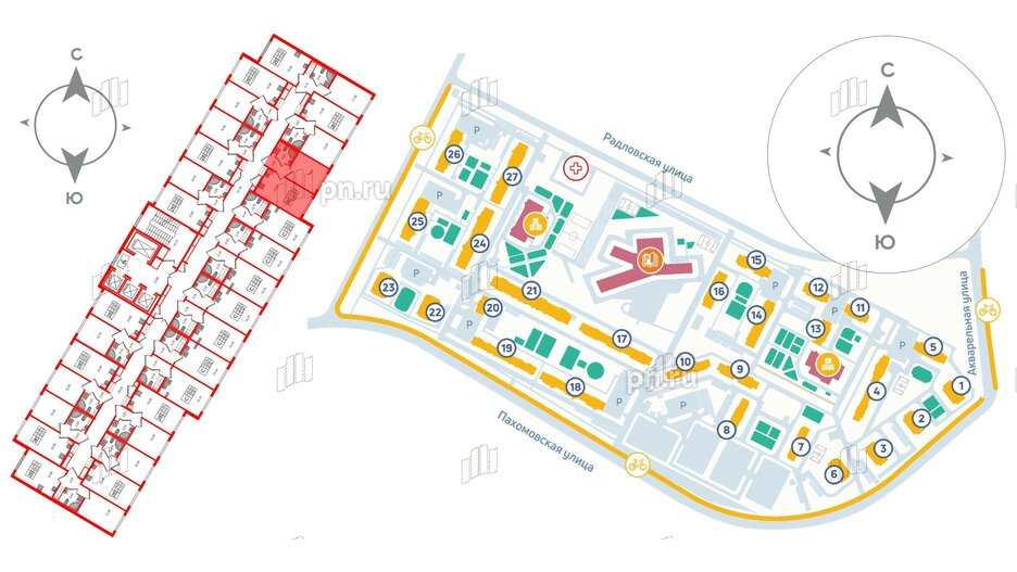 Квартира в ЖК «Ручьи–2», 1 комнатная, 31.15 м², 21 этаж