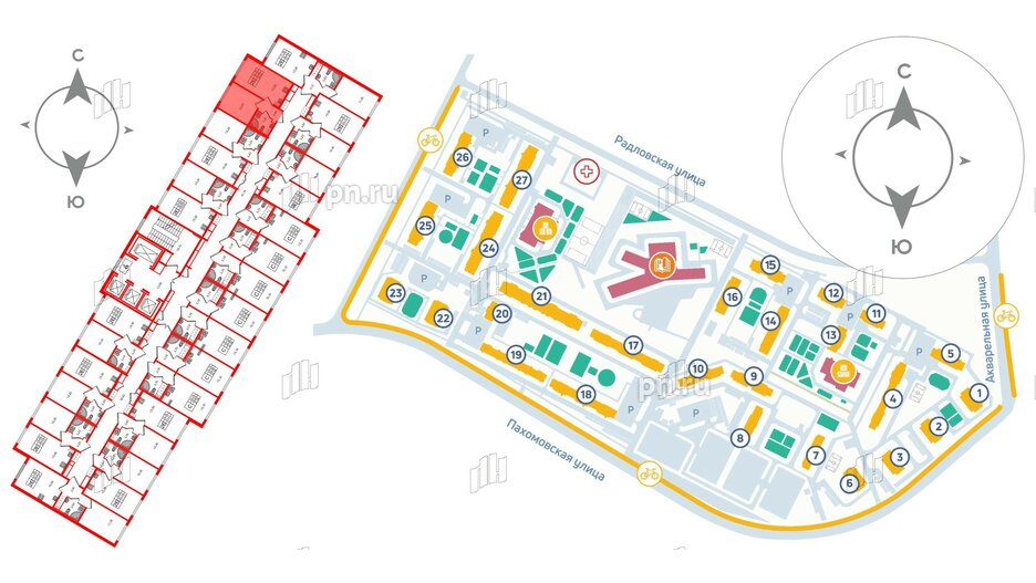 Квартира в ЖК «Ручьи–2», 1 комнатная, 30.8 м², 18 этаж