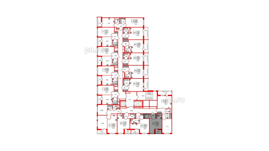 Квартира в ЖК «Сенат в Московском», студия, 23.92 м², 9 этаж