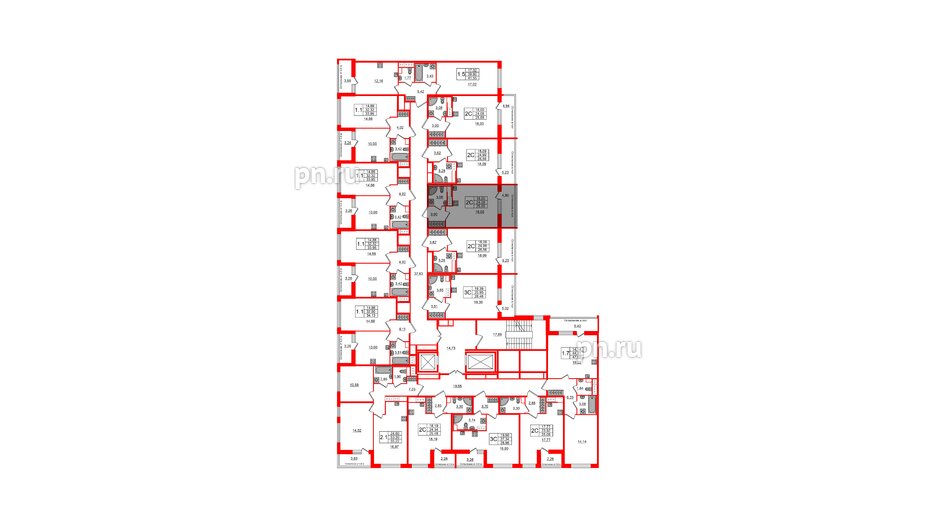 Квартира в ЖК «Сенат в Московском», студия, 24.08 м², 9 этаж