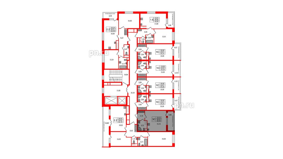 Квартира в ЖК «Сенат в Московском», студия, 26.02 м², 5 этаж