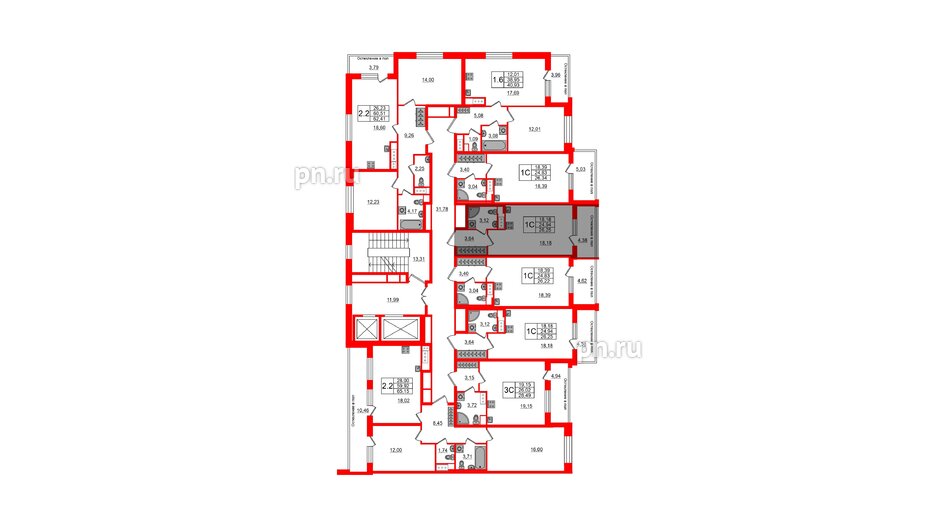 Квартира в ЖК «Сенат в Московском», студия, 24.94 м², 4 этаж