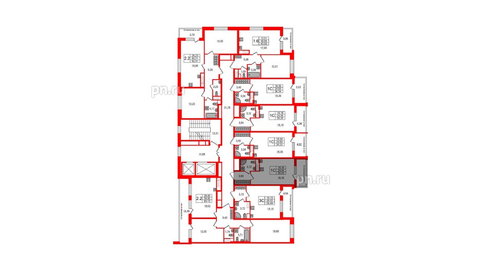 Квартира в ЖК «Сенат в Московском», студия, 24.94 м², 4 этаж