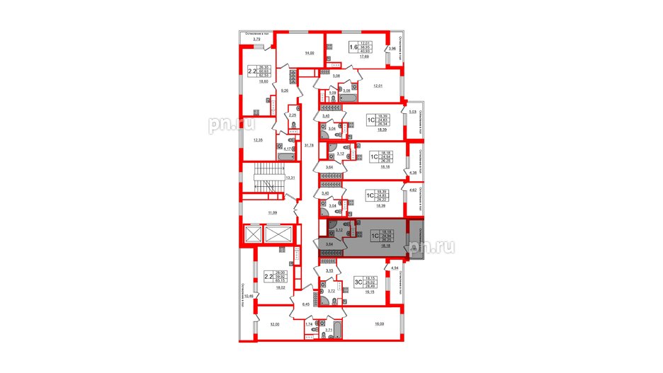 Квартира в ЖК «Сенат в Московском», студия, 24.94 м², 10 этаж