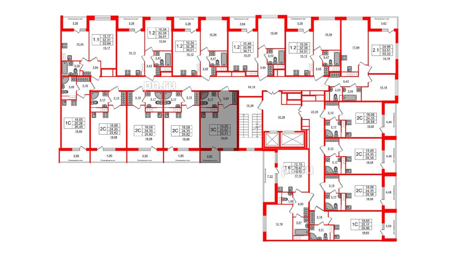 Квартира в ЖК «Сенат в Московском», студия, 25.62 м², 9 этаж