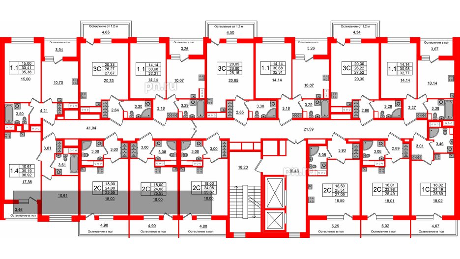 Квартира в ЖК «Сенат в Московском», студия, 23.98 м², 8 этаж