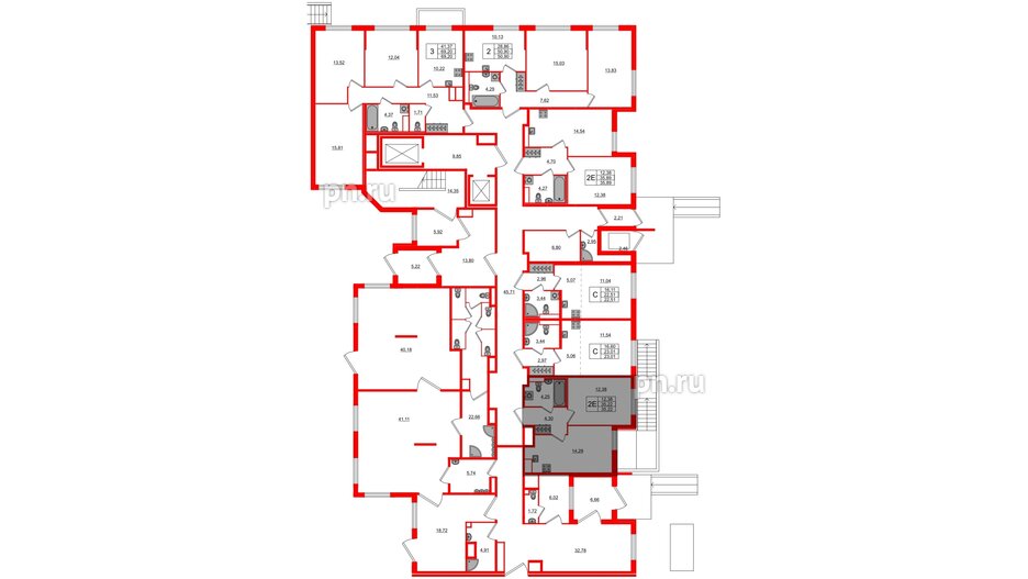 Квартира в ЖК Сандэй, 1 комнатная, 35.22 м², 1 этаж