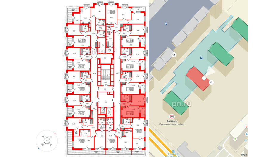 Квартира в ЖК «Сэтл Ривьера», 1 комнатная, 32.9 м², 12 этаж