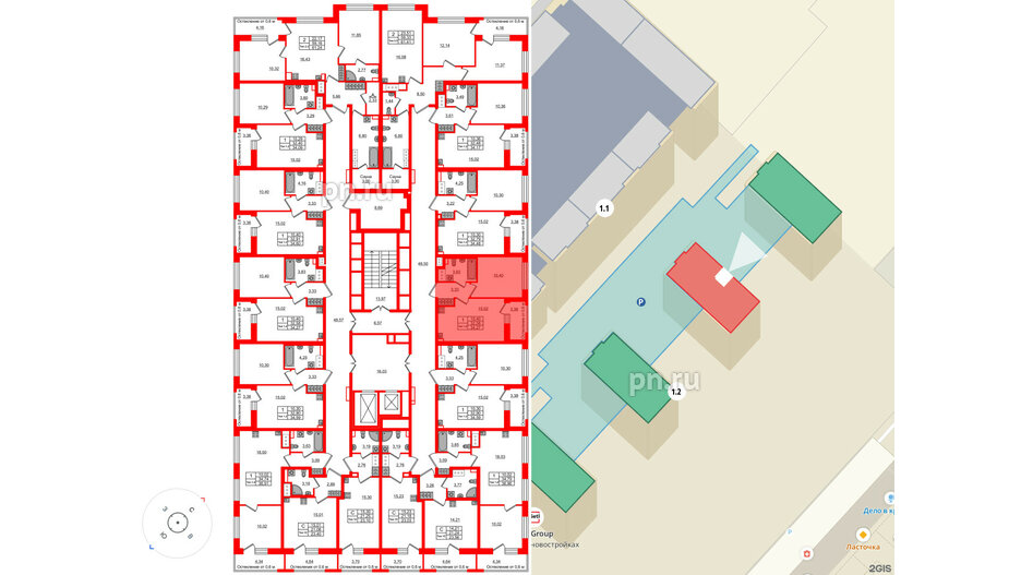 Квартира в ЖК «Сэтл Ривьера», 1 комнатная, 32.58 м², 10 этаж