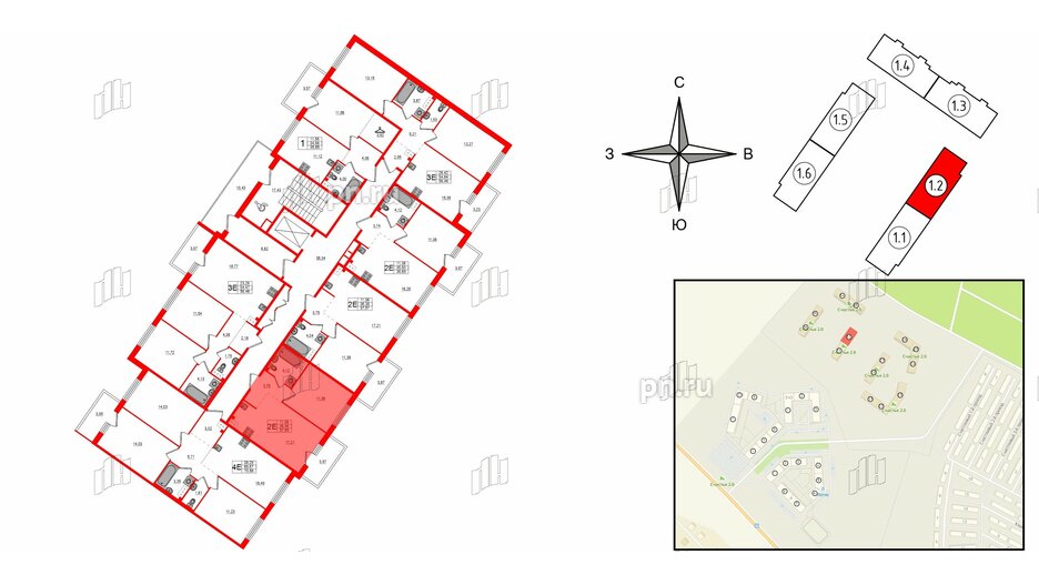 Квартира в ЖК Счастье 2.0, 1 комнатная, 37.65 м², 5 этаж