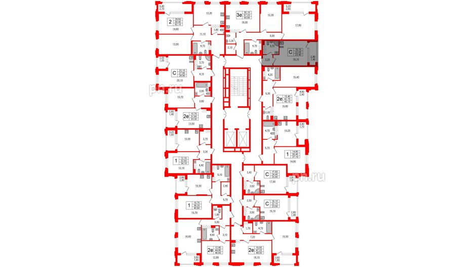 Квартира в ЖК Тайм Сквер, студия, 23.4 м², 8 этаж