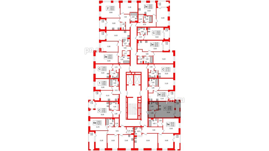 Квартира в ЖК Тайм Сквер, студия, 27.7 м², 7 этаж