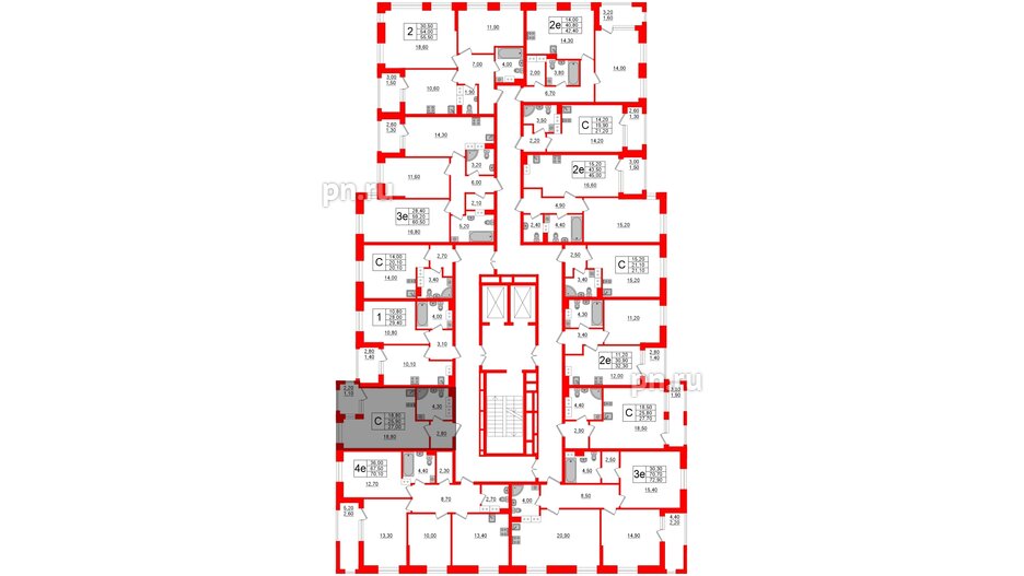 Квартира в ЖК Тайм Сквер, студия, 27 м², 5 этаж