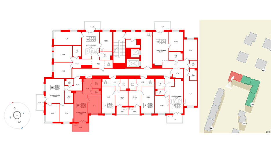 Квартира в ЖК Тишин, 3 комнатная, 85.77 м², 11 этаж