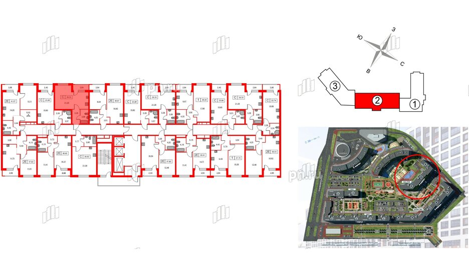 Квартира в ЖК Урбанист, студия, 29.33 м², 2 этаж