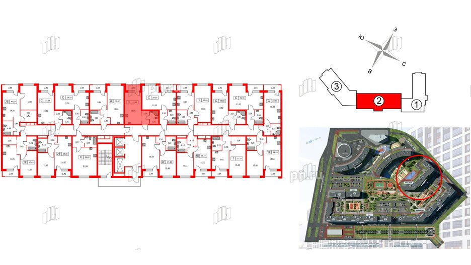 Квартира в ЖК Урбанист, студия, 23.96 м², 2 этаж