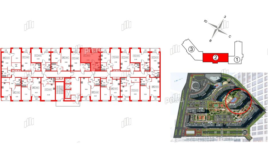 Квартира в ЖК Урбанист, студия, 29.33 м², 2 этаж