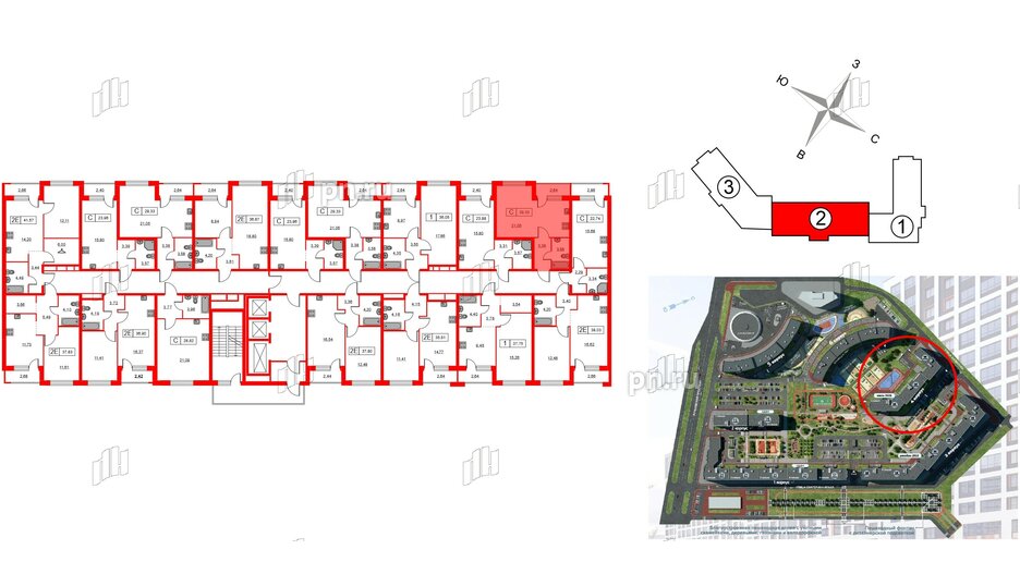 Квартира в ЖК Урбанист, студия, 29.33 м², 2 этаж