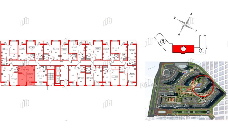 Квартира в ЖК Урбанист, 1 комнатная, 37.01 м², 12 этаж