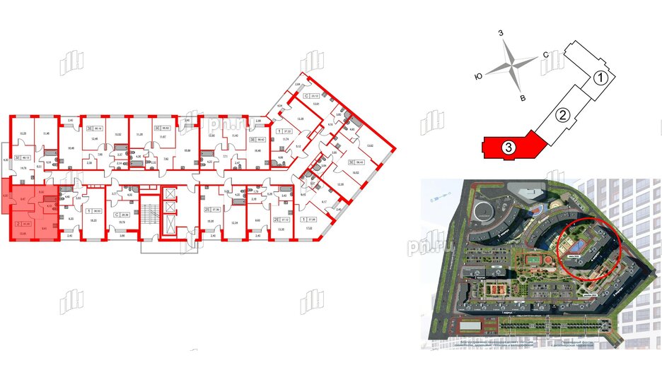 Квартира в ЖК Урбанист, 2 комнатная, 41.05 м², 2 этаж