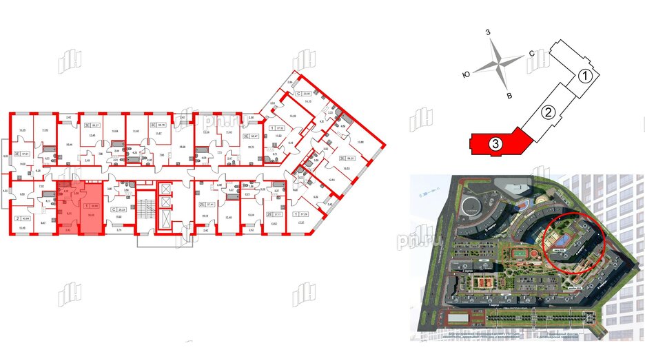 Квартира в ЖК Урбанист, 1 комнатная, 36.68 м², 5 этаж