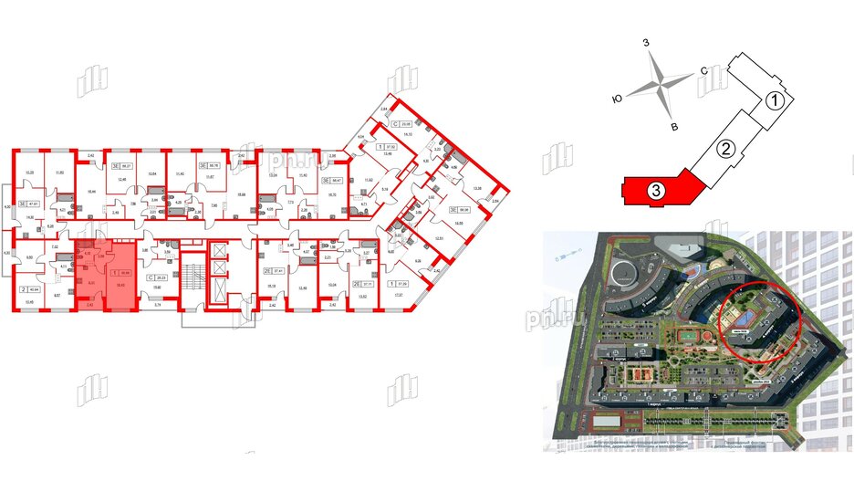 Квартира в ЖК Урбанист, 1 комнатная, 36.68 м², 16 этаж