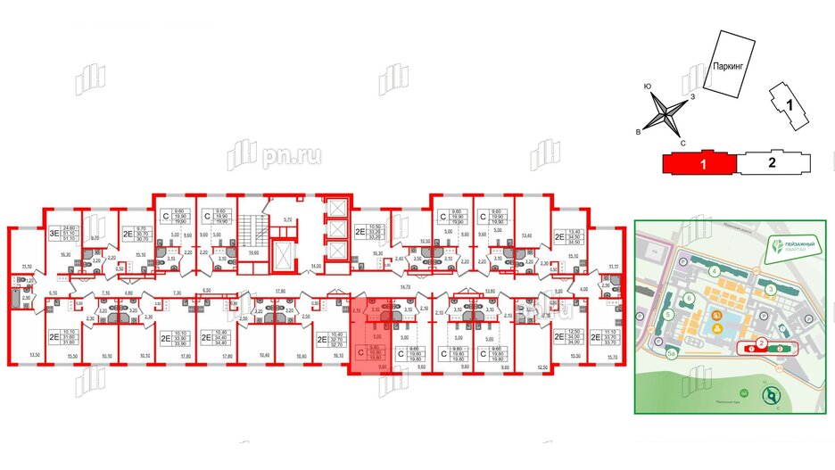 Квартира в ЖК 'Цветной город', студия, 19.8 м², 5 этаж