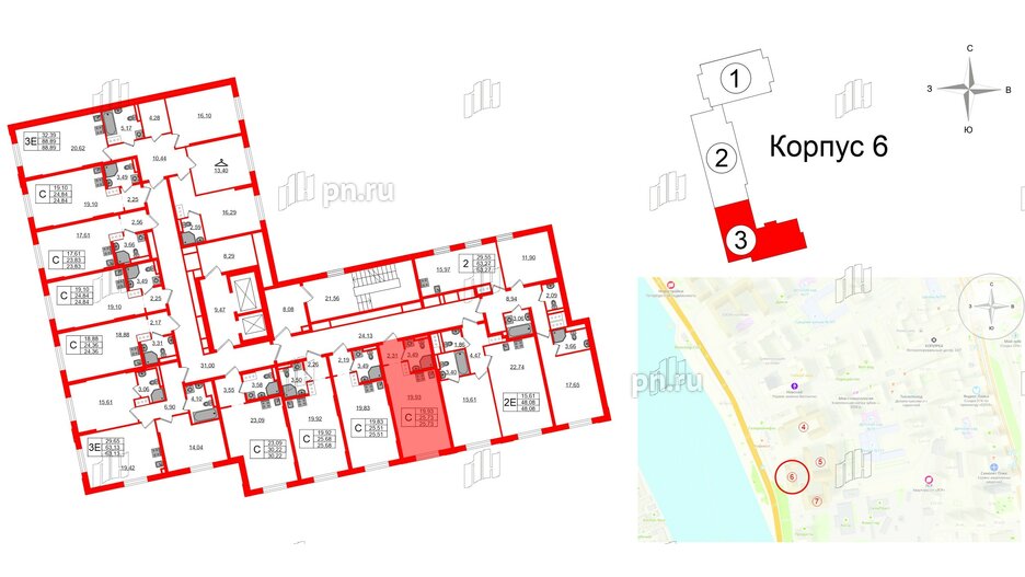 Квартира в ЖК Цивилизация на Неве, студия, 25.73 м², 4 этаж