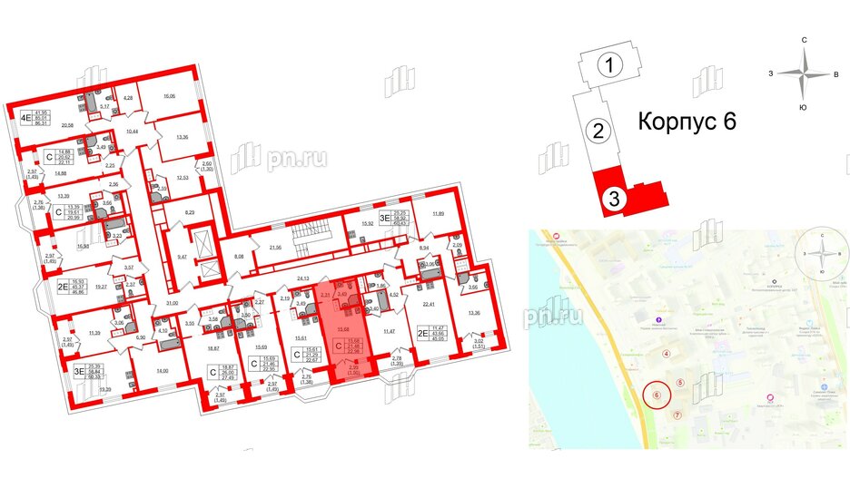 Квартира в ЖК Цивилизация на Неве, студия, 22.98 м², 12 этаж