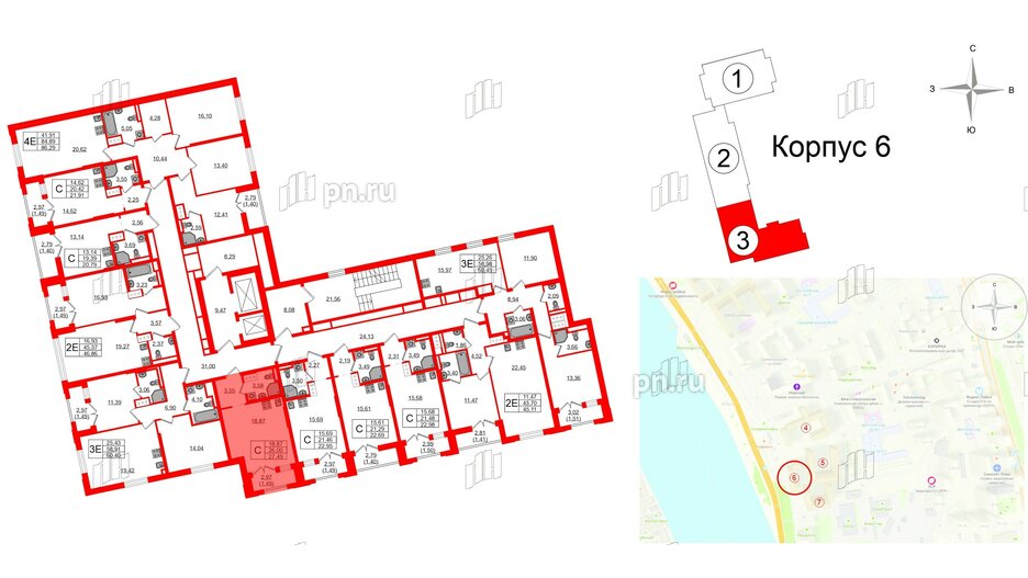 Квартира в ЖК Цивилизация на Неве, студия, 27.49 м², 13 этаж
