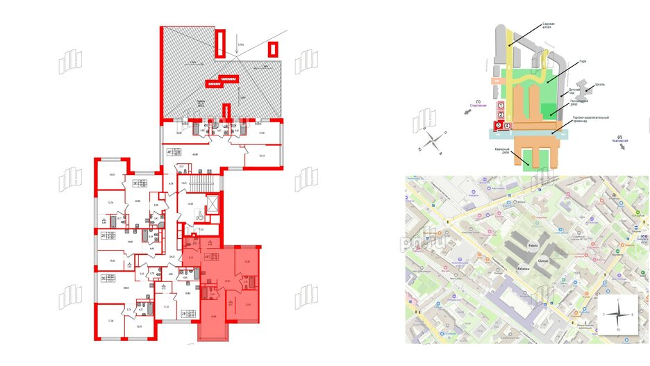 Квартира в ЖК AVANT, 3 комнатная, 97.76 м², 5 этаж