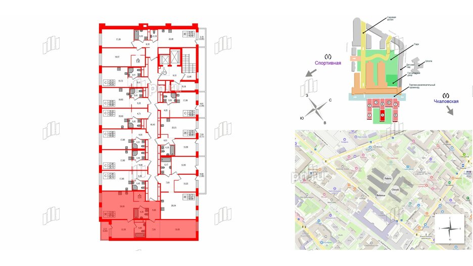 Квартира в ЖК AVANT, 2 комнатная, 87.56 м², 2 этаж