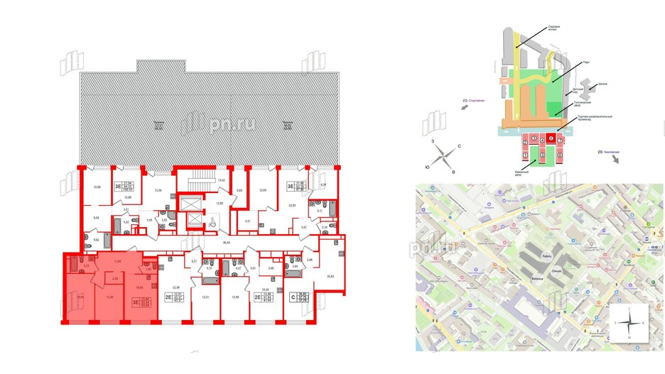 Квартира в ЖК AVANT, 2 комнатная, 63.44 м², 2 этаж