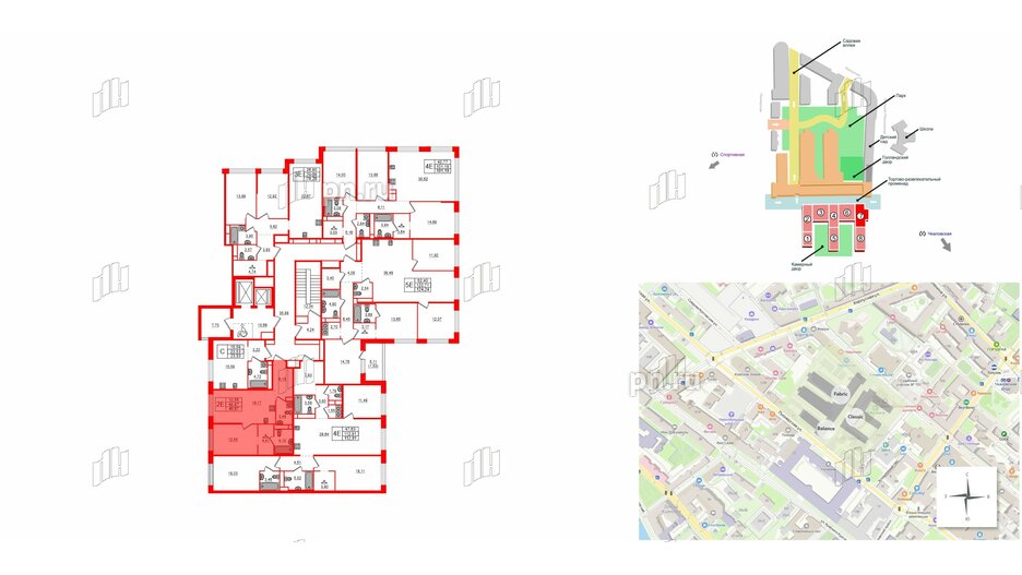 Квартира в ЖК AVANT, 1 комнатная, 49.87 м², 3 этаж