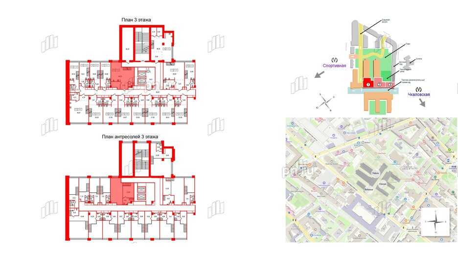 Апартаменты в ЖК AVANT, 1 комнатные, 77.43 м², 3 этаж