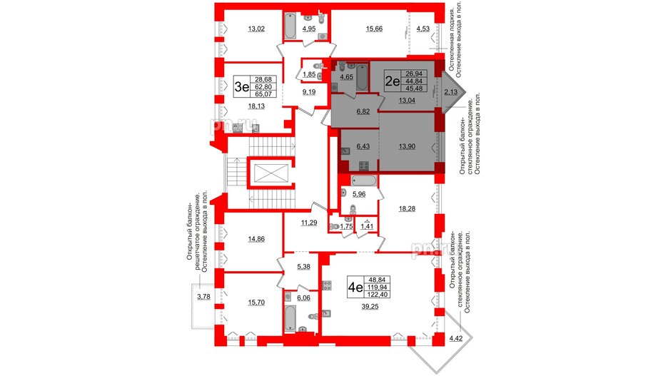 Квартира в ЖК Imperial Club, 1 комнатная, 44.84 м², 6 этаж