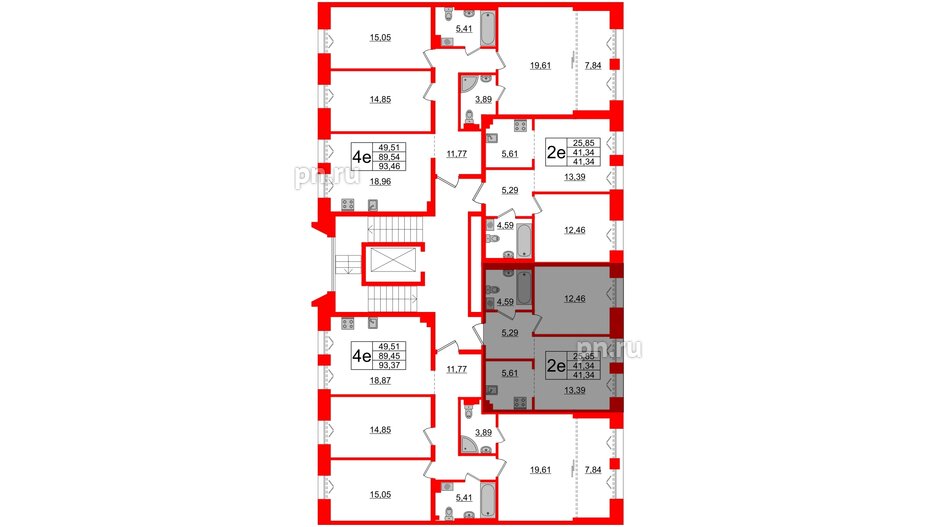 Квартира в ЖК Imperial Club, 1 комнатная, 41.34 м², 3 этаж