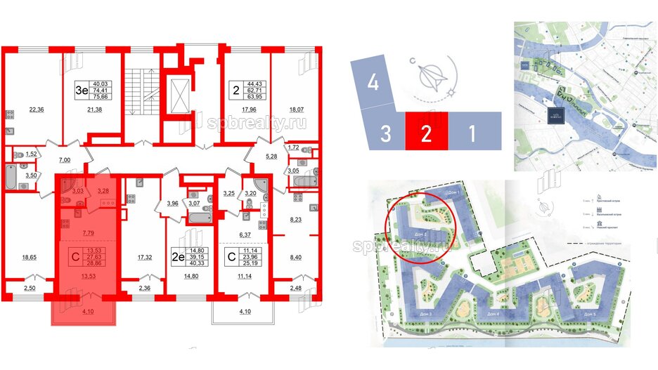 Квартира в ЖК Neva Residence, студия, 28.86 м², 8 этаж