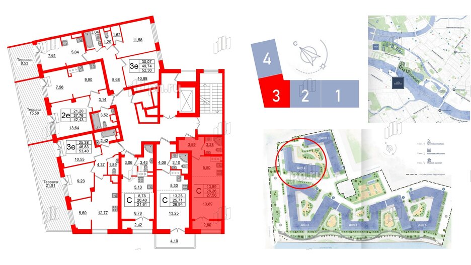 Квартира в ЖК Neva Residence, студия, 27.56 м², 7 этаж