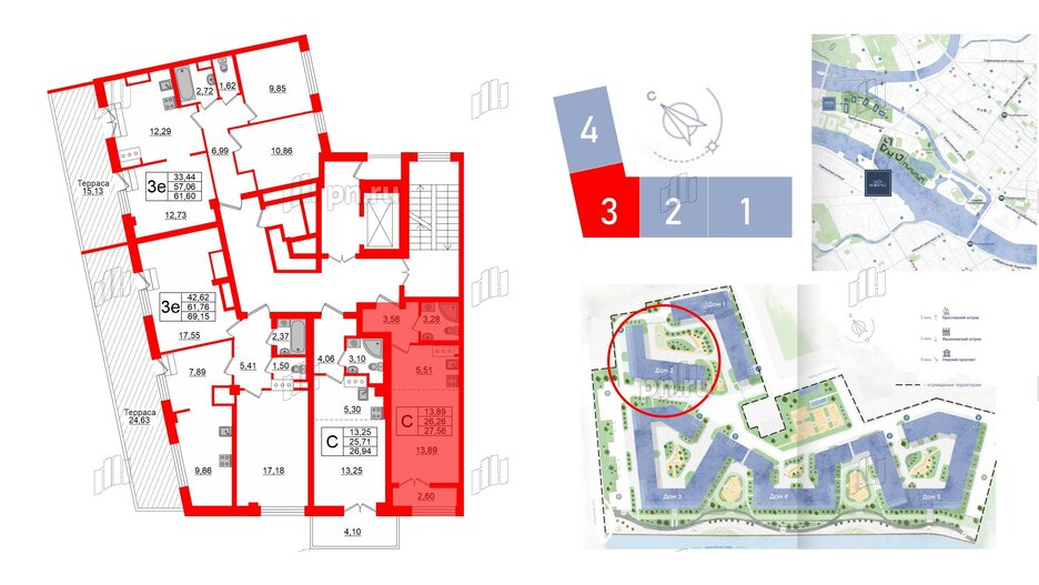 Квартира в ЖК Neva Residence, студия, 27.56 м², 8 этаж