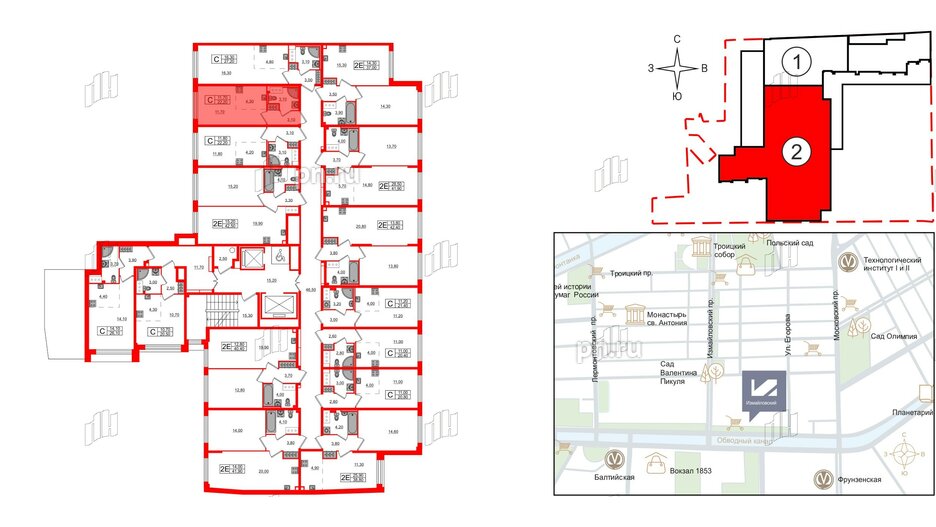 Квартира в ЖК Измайловский, студия, 22.2 м², 4 этаж