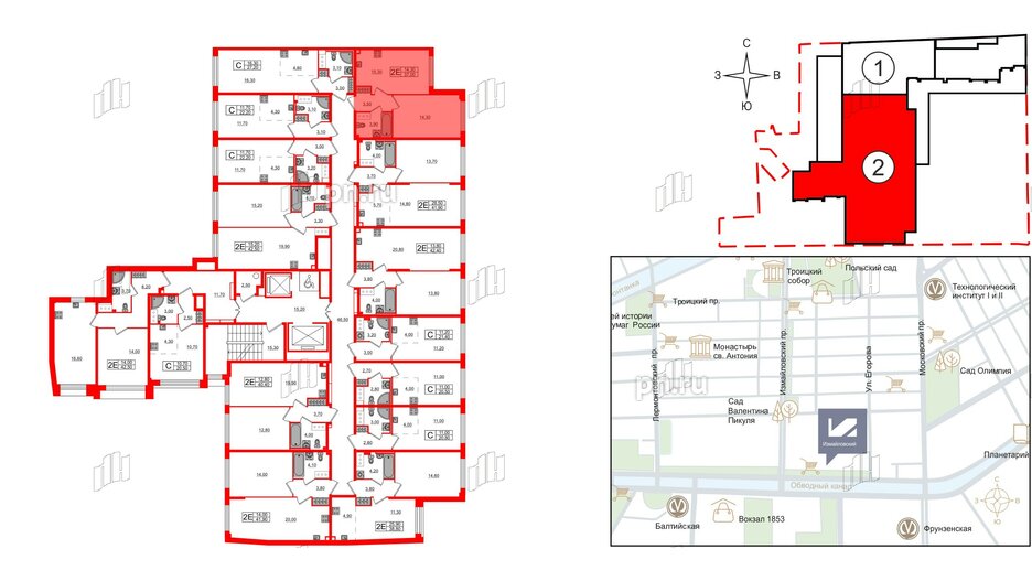 Квартира в ЖК Измайловский, 1 комнатная, 37 м², 5 этаж