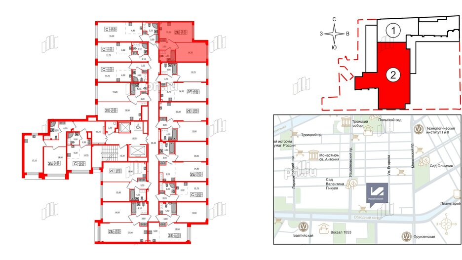 Квартира в ЖК Измайловский, 1 комнатная, 37 м², 8 этаж